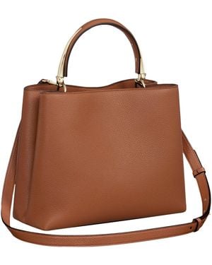 Cartier Medium Calfskin Panthère De Top-Handle Bag - Brown
