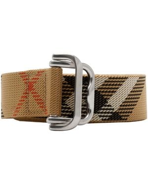 Burberry Woven Check Belt - Brown