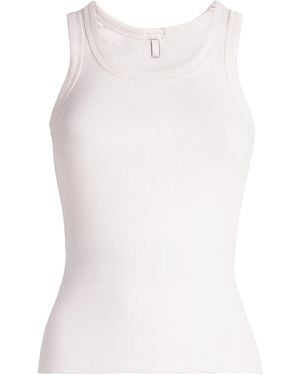 Skims Cotton Ribbed Tank Top - White