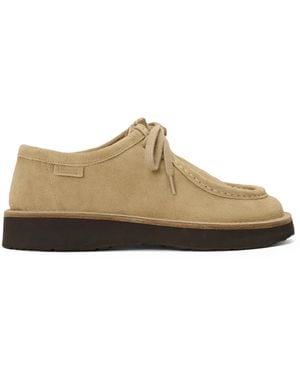Loewe Suede Wide-Toe Faro Shoes - Brown