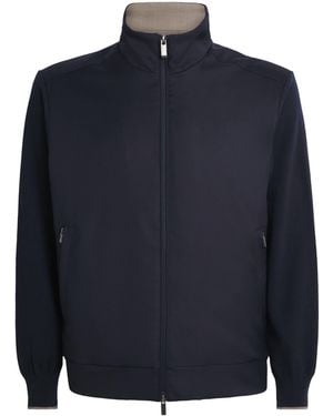Paul & Shark Wool Bomber Jacket - Blue
