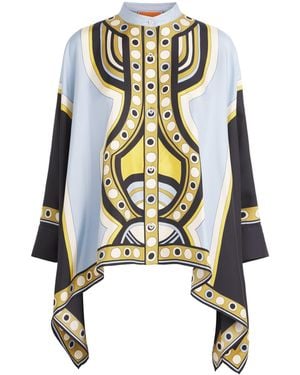 La DoubleJ Silk Foulard Blouse - Metallic