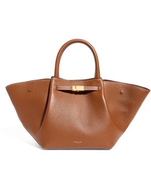 DeMellier London Medium Leather New York Shoulder Bag - Brown