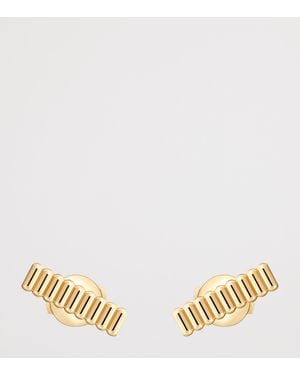 Boucheron Quatre Grosgrain Stud Earrings - Metallic