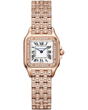 Cartier Rose And Diamond Panthère De Watch - Metallic