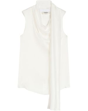 Max Mara Silk Dry Blouse - White