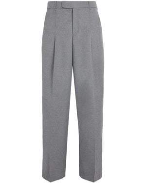 About Blank Everyday Wide-Leg Pleated Pants - Gray