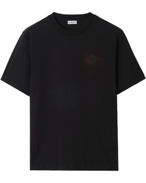 Burberry Cotton Sun T-Shirt - Black