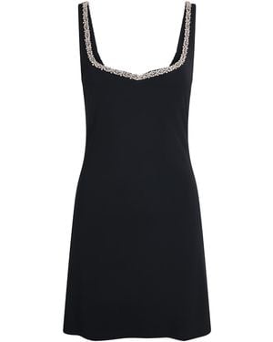Alice + Olivia Crystal-Embellished Eve Mini Dress - Black