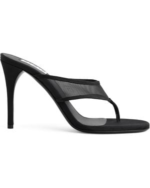 Alaïa Mesh Thong Mules 90 - Black