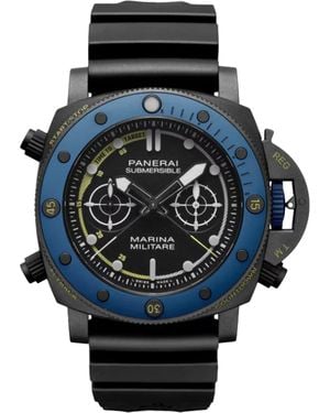 Panerai Titanium Submersible Marina Militare Forze Speciali Watch - Black