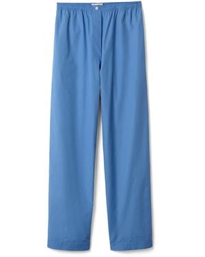 Miu Miu Embroidered Logo Pyjama Trousers - Blue