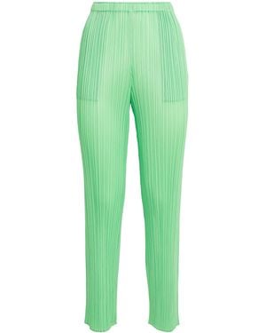 Pleats Please Issey Miyake New Colourful Basics 4 Trousers - Green