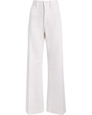 Polo Ralph Lauren Stretch Cotton Twill Wide-Leg Trousers - White