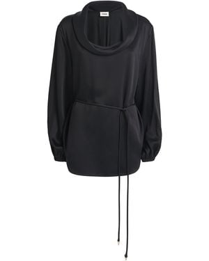 Aeron Satin Soraya Top - Black