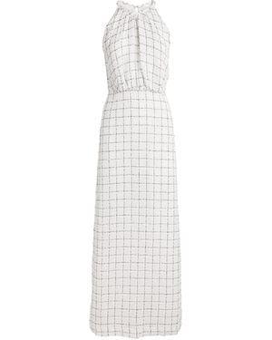 LIBEROWE Tweed Celeste Maxi Dress - White