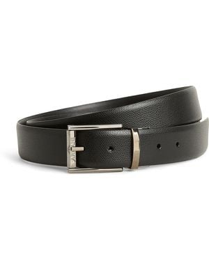 Emporio Armani Leather Buckle Belt - Black