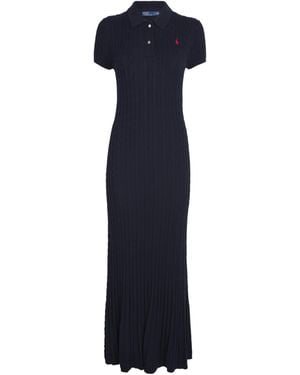 Polo Ralph Lauren Cotton Cable-Knit Maxi Dress - Blue