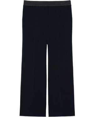 Marina Rinaldi Cady Wide-Leg Trousers - Blue