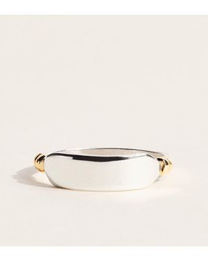 FYR Sterling And Slim Plate Ring - Natural