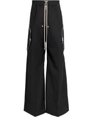 Rick Owens Cotton Heizer Belas Cargo Trousers - Black
