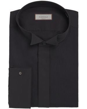 Canali Cotton Formal Shirt - Black