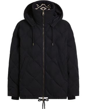 Dolce & Gabbana Quilted Hooded Jacket - Black