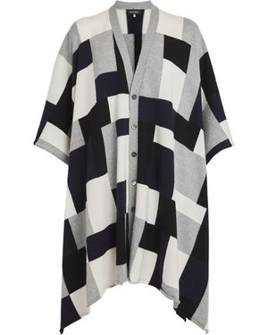 Eskandar Cashmere Colour-Block Oversized Cardigan - Black