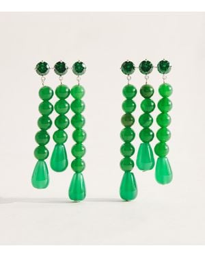 COMPLETEDWORKS Plated Weeping Willow Drop Earrings - Green
