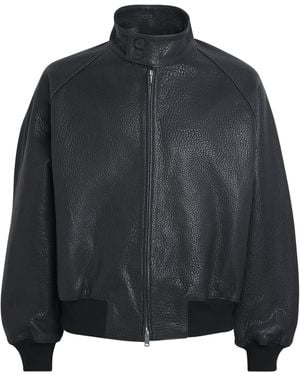 Studio Nicholson Over Leather Jacket - Black