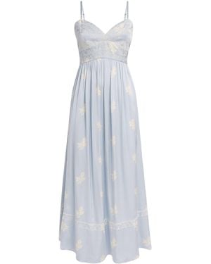 Claudie Pierlot Floral Printed Midi Dress - White