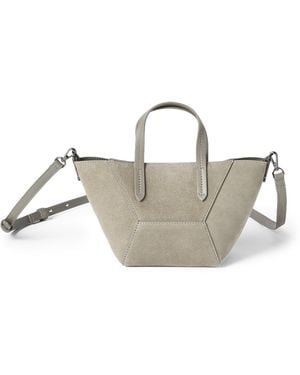 Brunello Cucinelli Mini Suede Bc Duo Tote Bag - Metallic