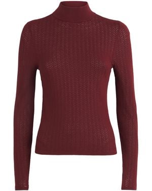 Alice + Olivia Pointelle Lanie Top - Red