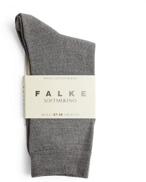 FALKE Merino Wool-Cotton Socks - Grey