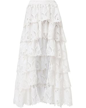 AllSaints Cavarly Tiered Maxi Skirt - White