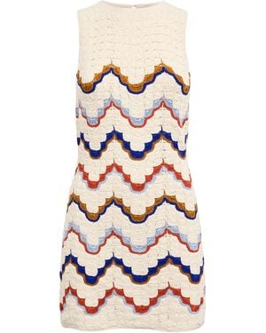Escvdo Crochet Alma Mini Dress - White