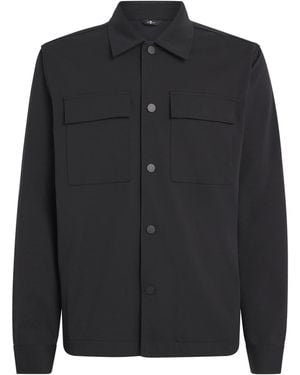 7 For All Mankind Cotton-Blend Luxe Performance Overshirt - Black