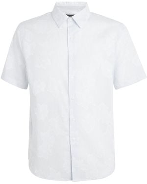 Vince Cotton Fil Coupé Short-Sleeve Shirt - White