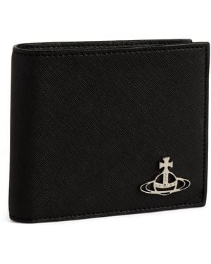Vivienne Westwood Leather Orb Bifold Wallet - Black