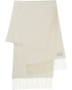 Araminta Campbell Ltd Alpaca-Blend Rippling Barley Scarf - White