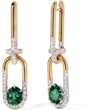 Annoushka Diamond And Tourmaline Drop Earrings - Green