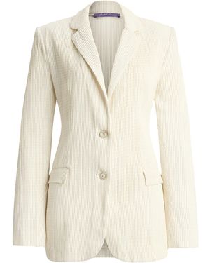 Ralph Lauren Leather Angeline Blazer - White