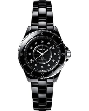 CHANEL Ceramic, Steel And Diamond J12 Caliber 12.2 Watch - Black
