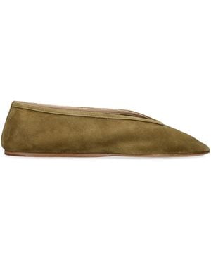 Le Monde Beryl Suede Luna Ballet Flats - Green