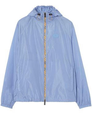 Burberry Nylon Check Tape Jacket - Blue