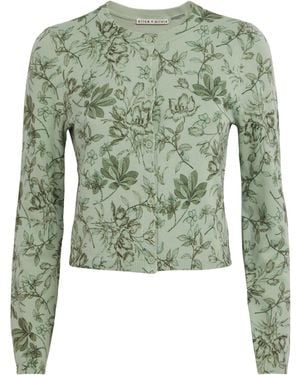 Alice + Olivia Cotton Printed Carson Cardigan - Green