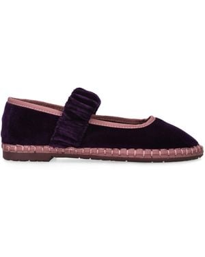 Flabelus Velvet Mafalda Espadrilles - Purple