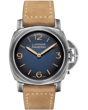 Panerai Brunito Steel Luminor Venticinque Watch - Blue
