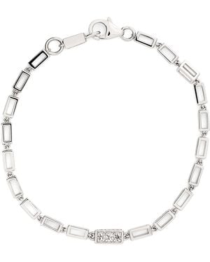 Suzanne Kalan And Diamond Large Block Chain Bracelet - Metallic