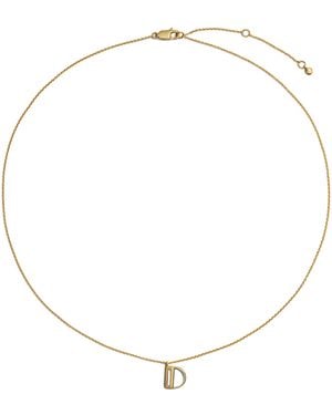 Monica Vinader Vermeil D Initial Necklace - Metallic